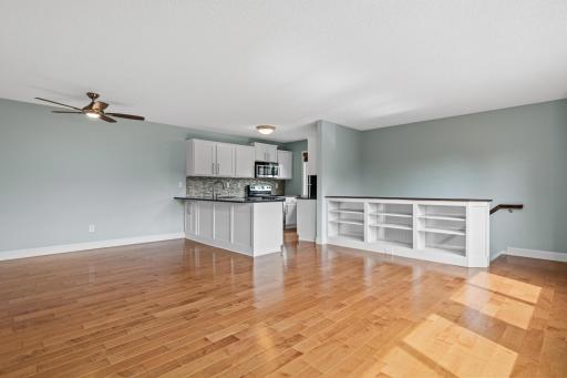 View from living room toward the kitchen