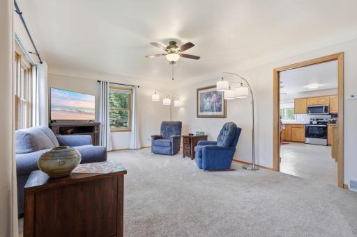 Big living room with large windows