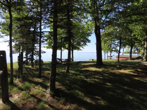 South side of the property looking at the lake