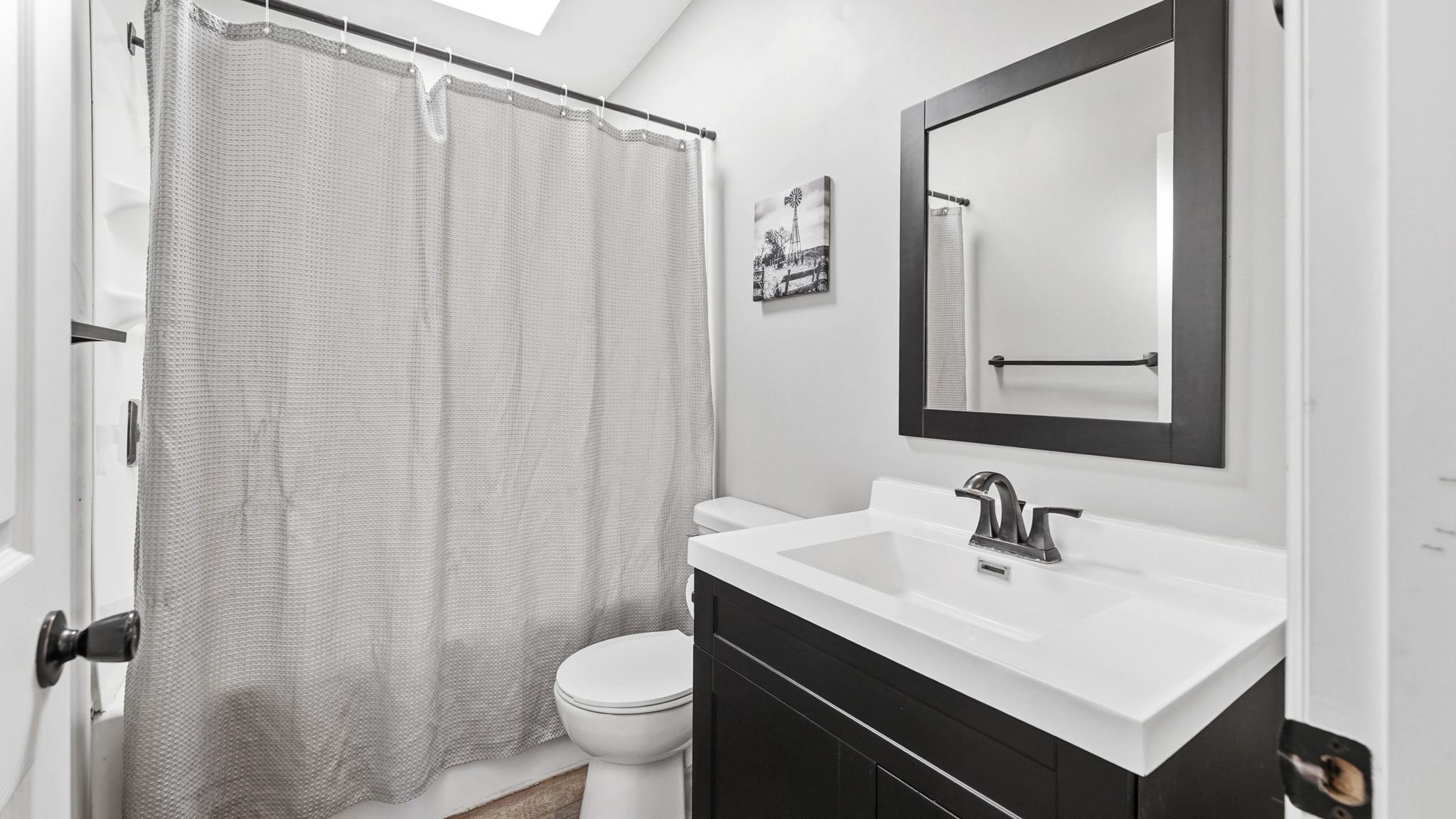 Updated main level full bathroom