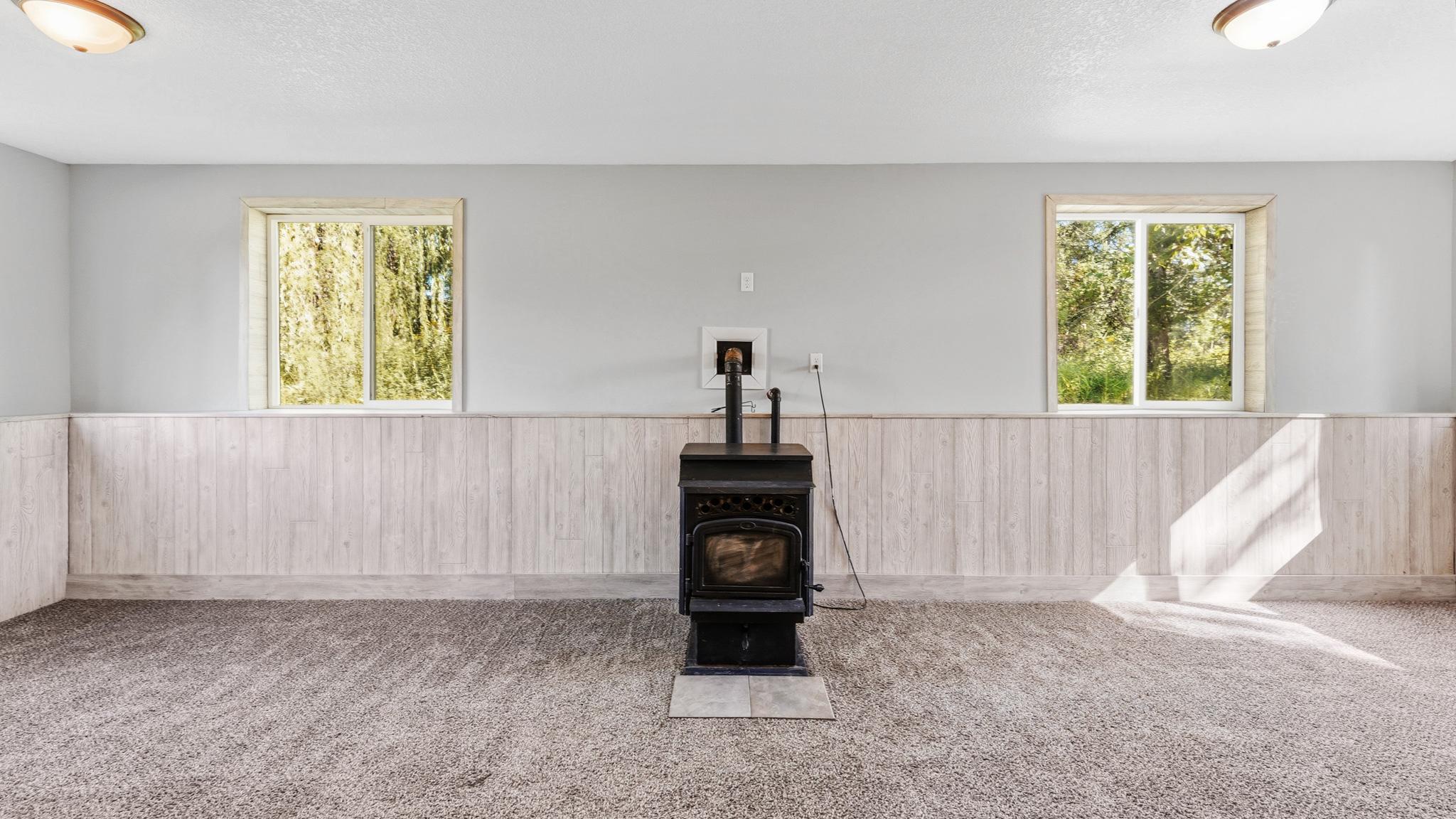 Pellet stove for additional heating