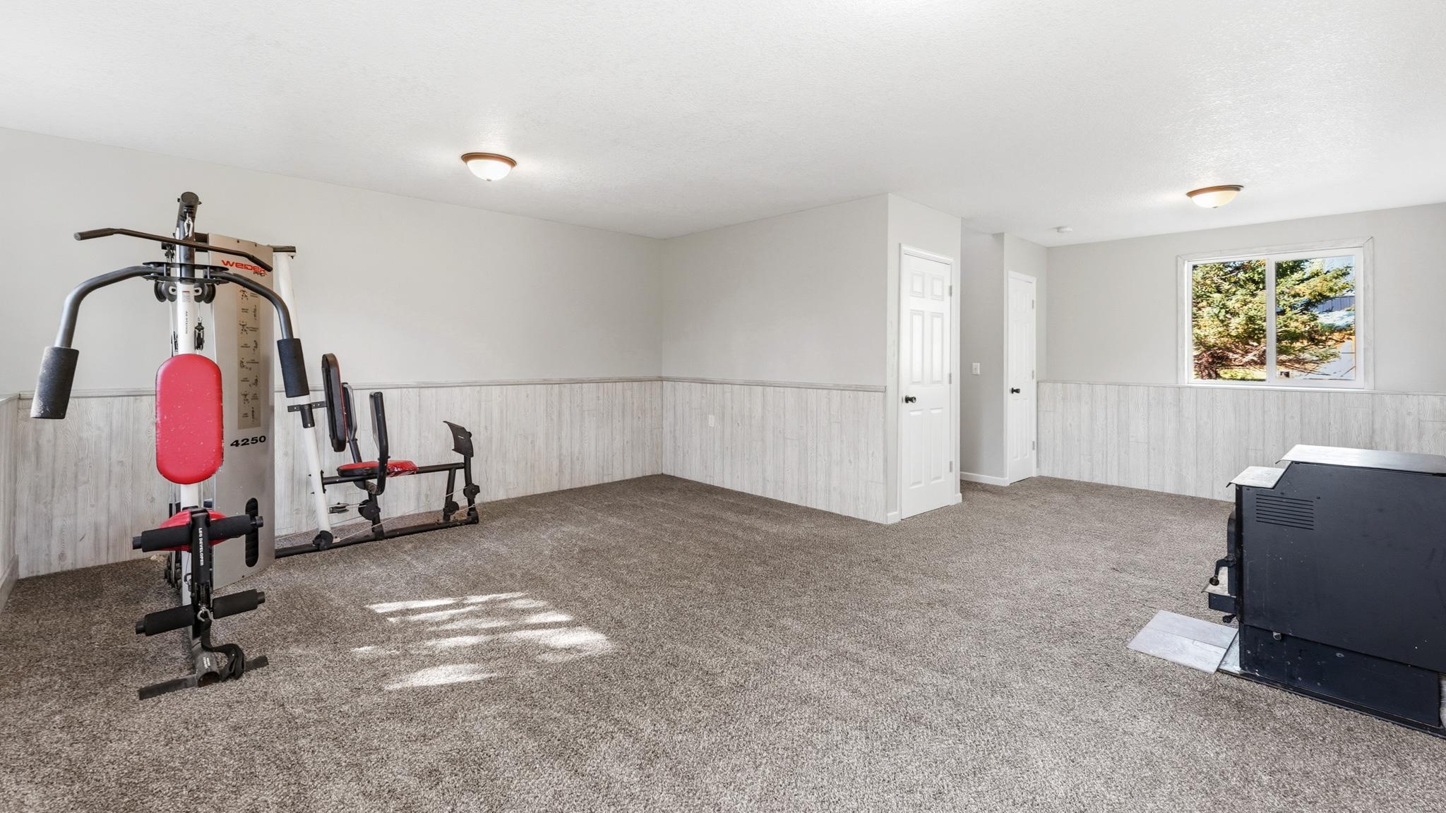 Lots of space for workout area +more!