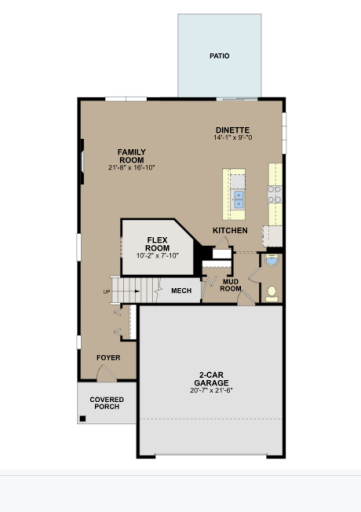 Lexington floorplan main level - correction: Dinette area is 9x9