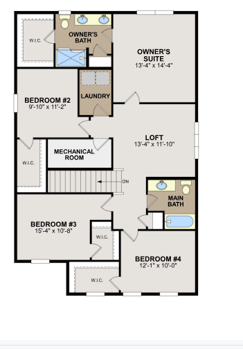 Lexington Floorplan upper level