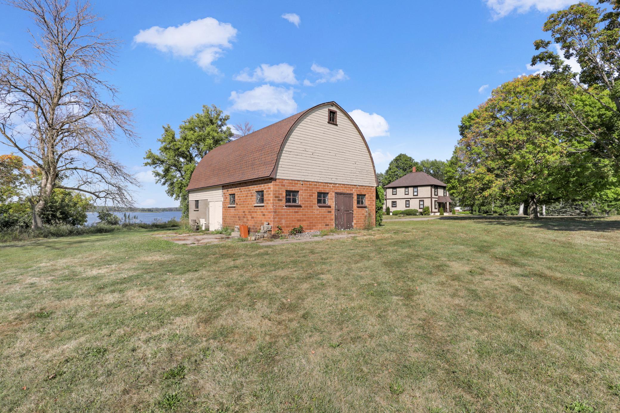 A barn from the property's original era remains on-site, offering a unique piece of history.