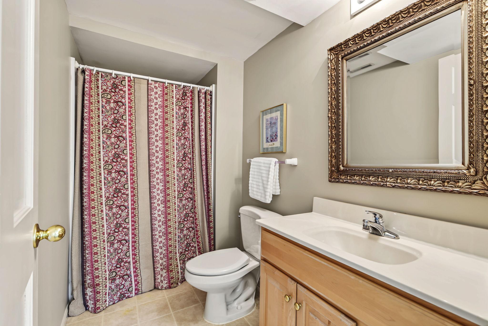 3/4 bath on lower level.