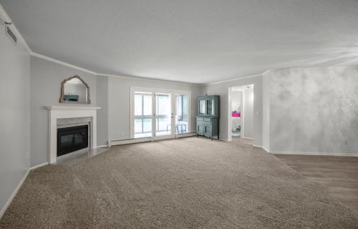 Living room and porch
