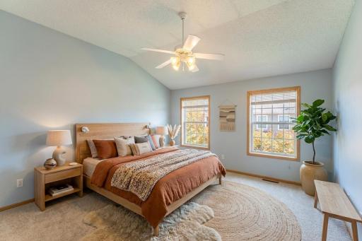 VIRTUALLY STAGED. Primary bedroom has a walk-in closet and ensuite bath.