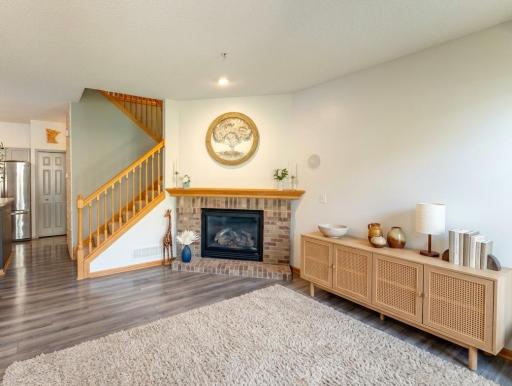 VIRTUALLY STAGED. Gas fireplace for warm cozy evenings.