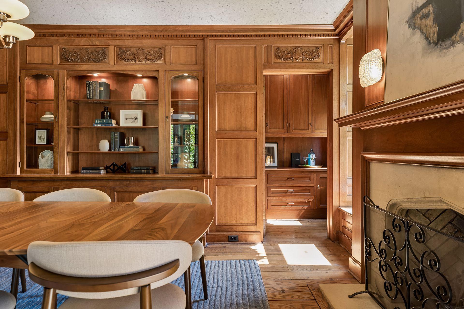 Formal dining room and butler pantry.