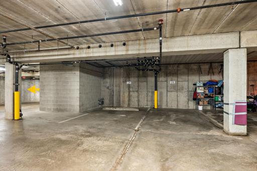 TWO parking spaces! Covered, heated parking!