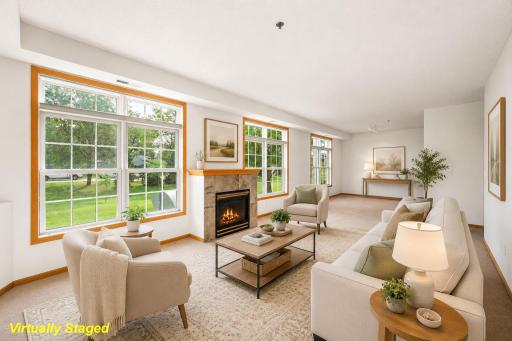 Inviting living areas that face green spaces