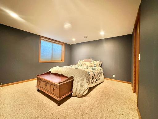 The 3rd bedroom is in the lower level and has an egressed window and a large walk in closet.