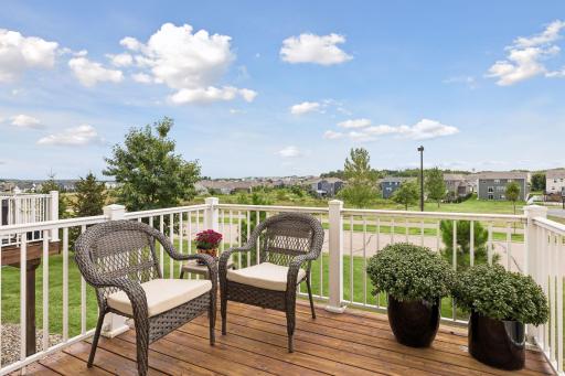 Deck overlooking park