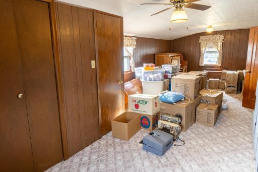 Third upper level bedroom faces south and spans the width of the house.
