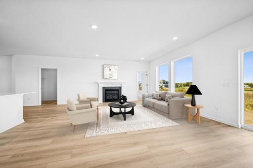 Gas fireplace in living room