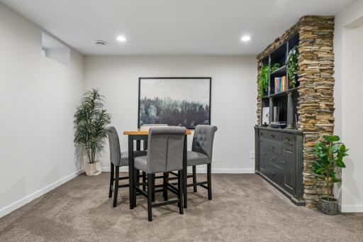 Built-in cabinetry offering convenient storage and a designated space for display or organization.