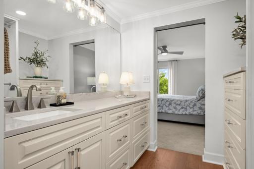 Updated bathroom with separate shower and stool room