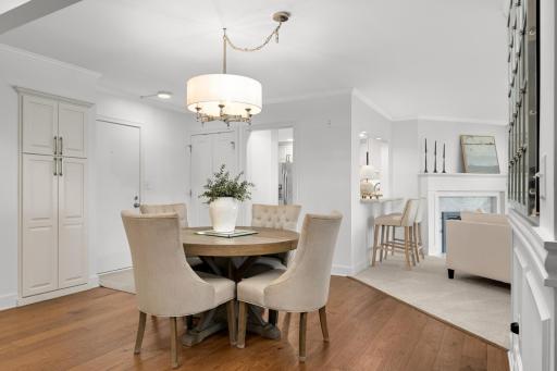Dining Room with breakfast counter off kitchen