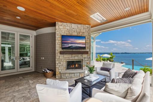 Porch with Phantom Screens + Infrared Heaters