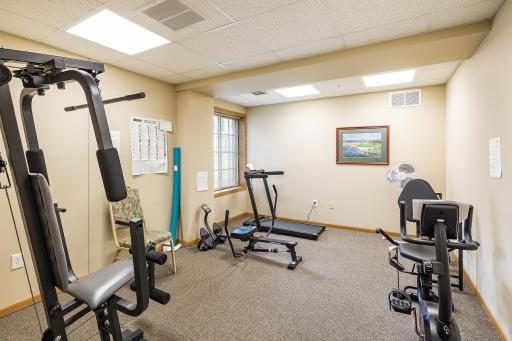 Shared community fitness center.