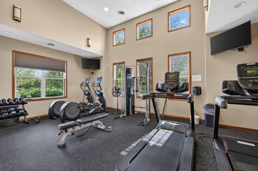 Stay active without leaving the community with a spacious fitness center featuring cardio equipment, free weights, yoga balls, and something for every fitness routine.