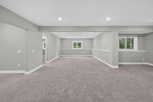 Expansive lower level offers plenty of room to gather, relax and entertain