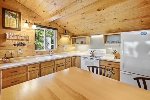 Tons of cabinet space and storage!