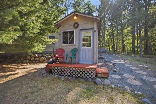 The bunkhouse (10 X 8) could be the next playhouse, reading nook or the neighborhood Happy Hour spot!