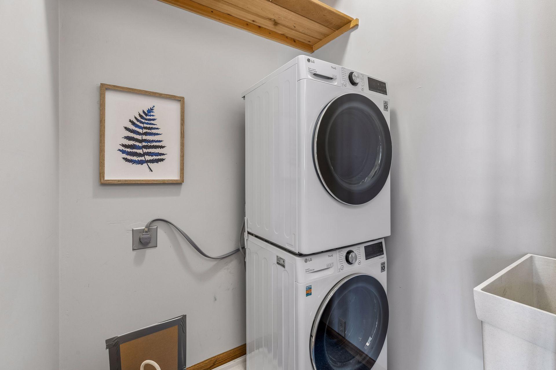 All-important in-unit washer and dryer.