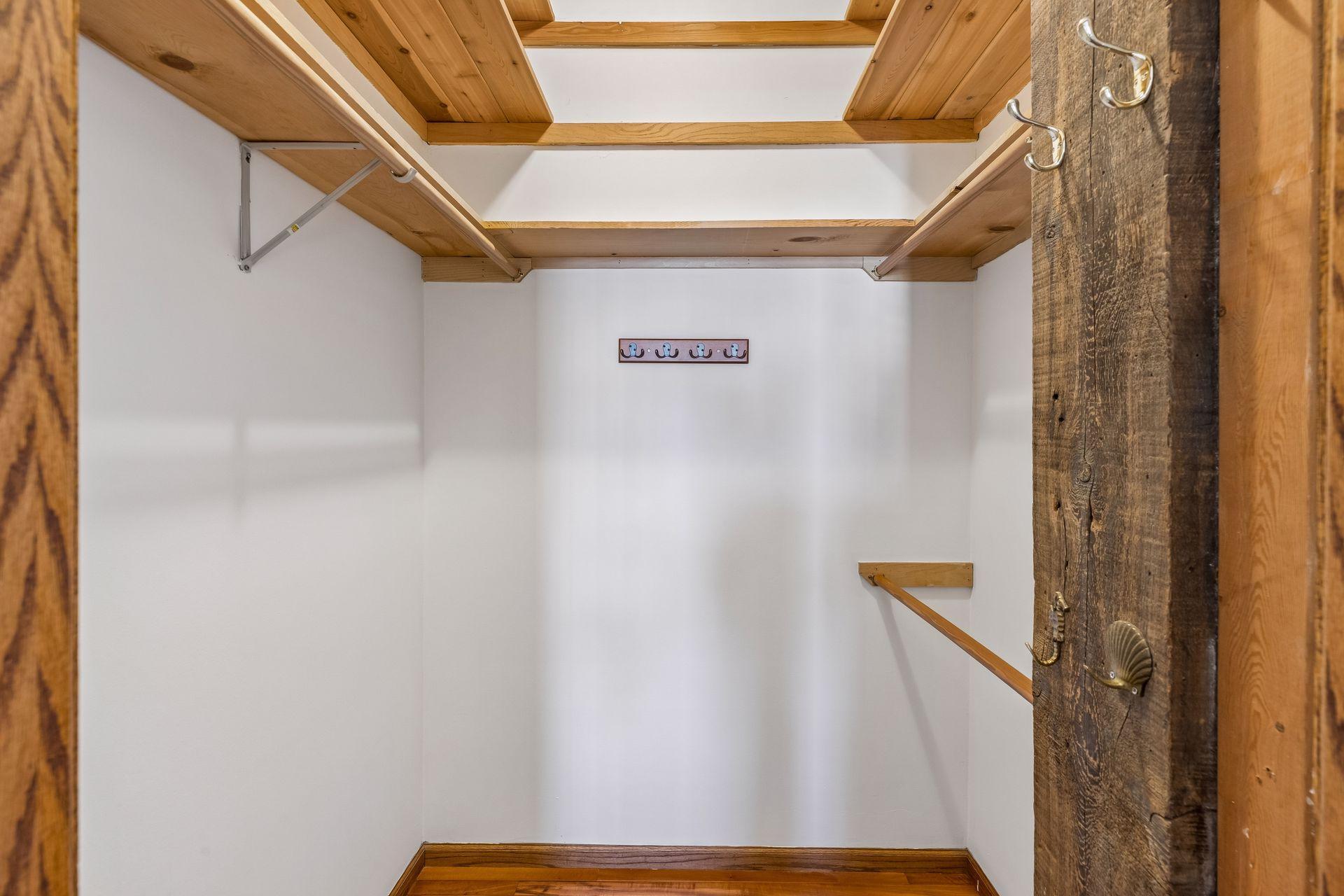 Large closet off of the primary bedroom.
