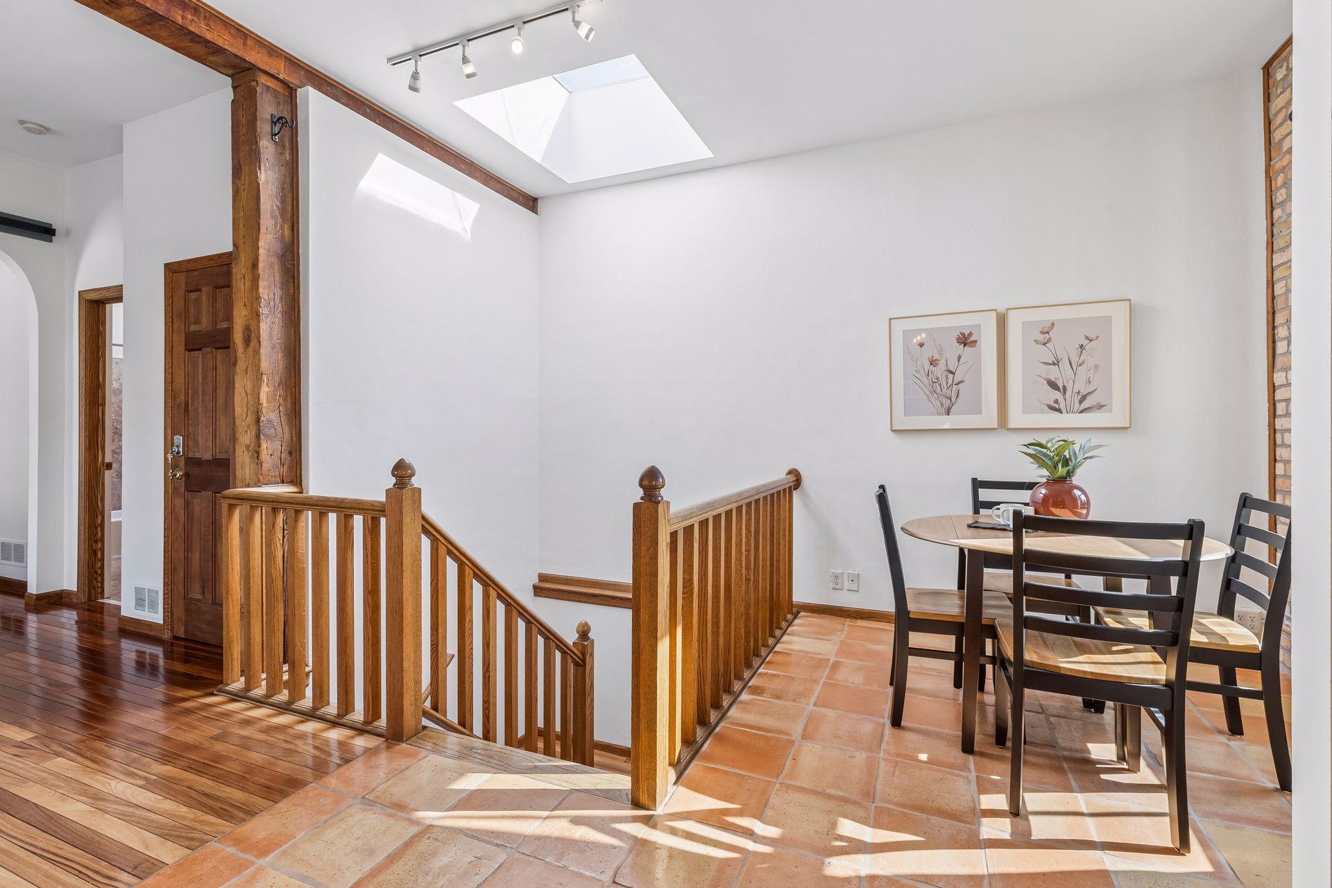 Skylights and beautiful beveled Terracotta tile elevate this cond from ordinary to extraordinary.