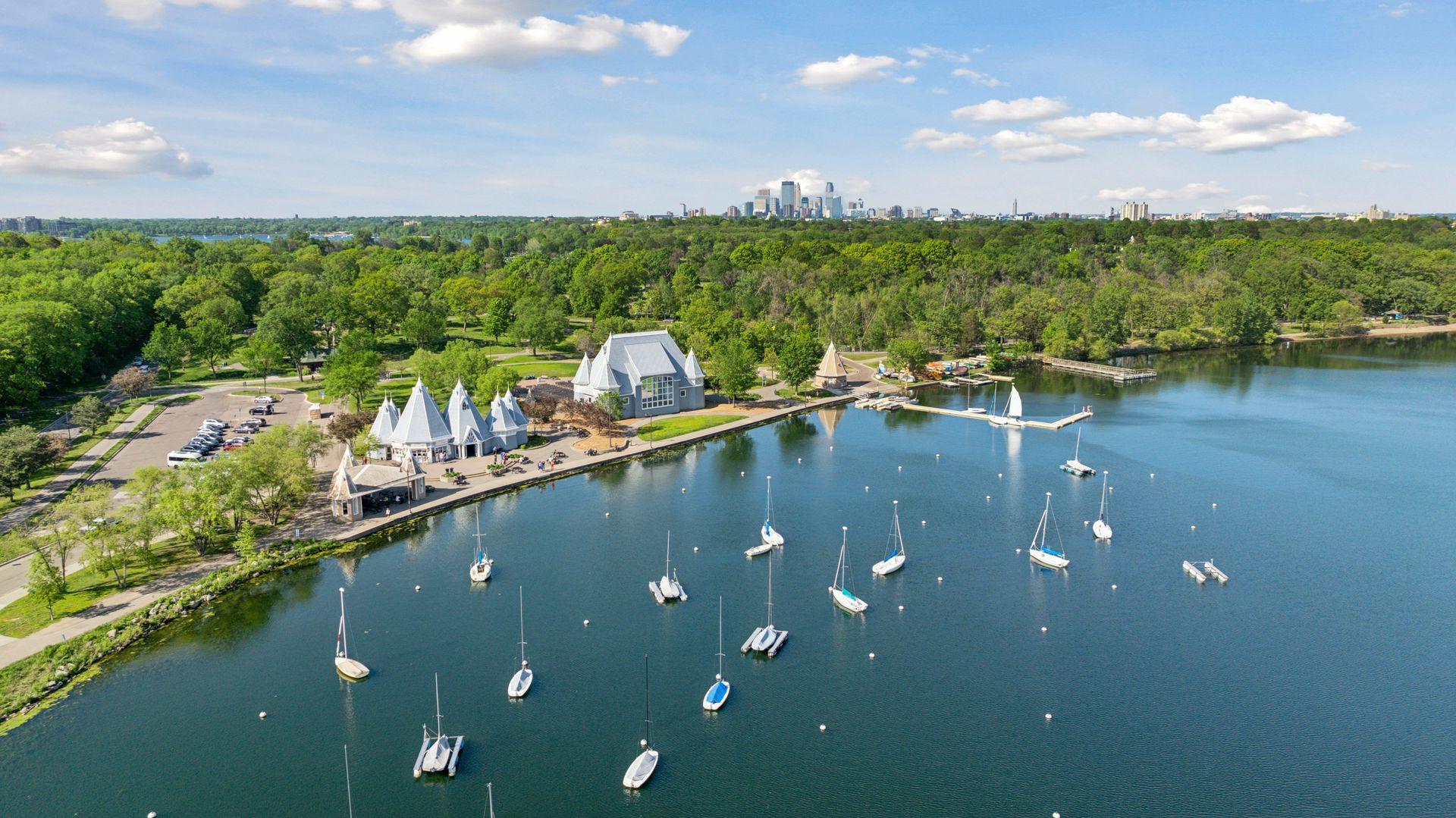 Sailing lessons are offered at both Lake Harriet and Bde Maka Ska