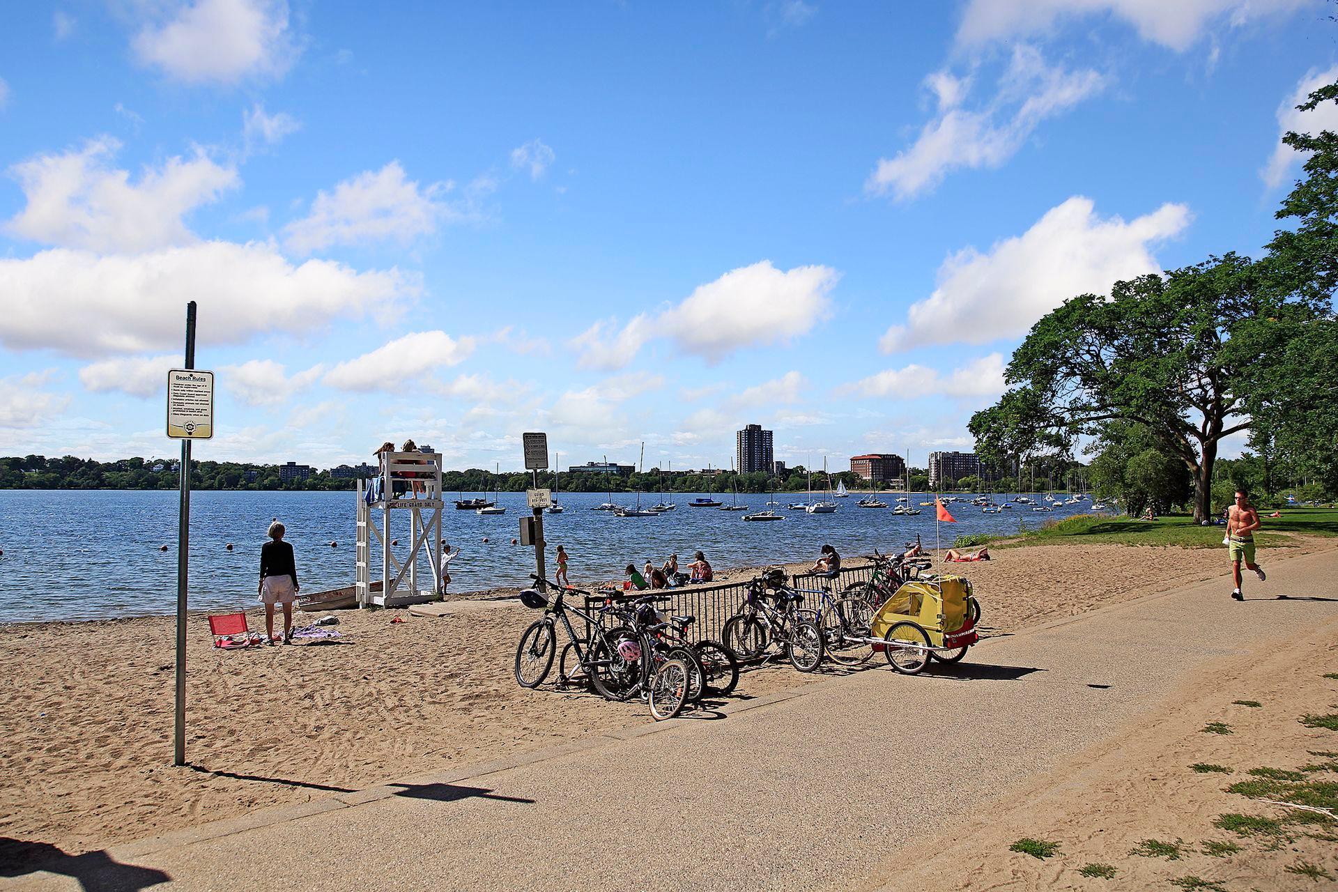 So great to be so close to the lake and its recreational opportunities from running, biking, sunbathing, and swimming.