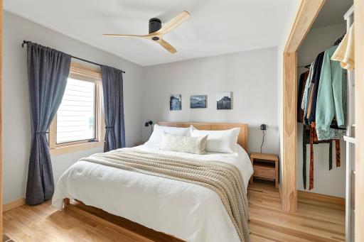 Primary bedroom is large enough to accommodate a king sized bed