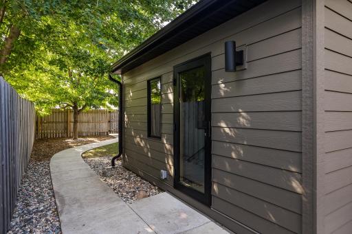 Smart floor planning means exterior doors swing outward creating more interior room.