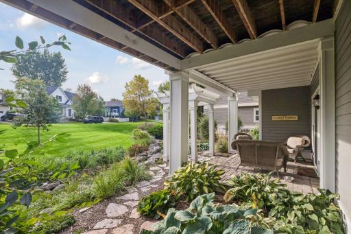 Beautifully landscaped common green space and moving water create an exceptional backdrop.