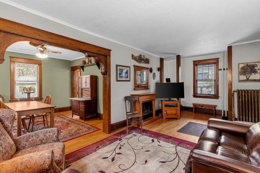 Another view of the living room looking towards the dining room