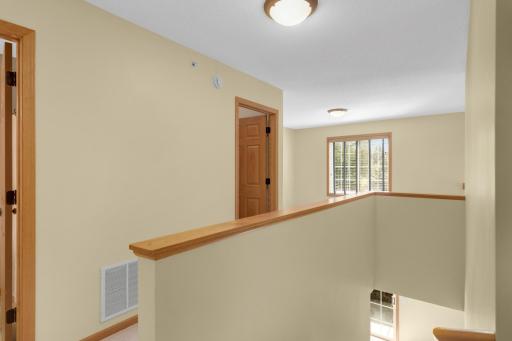 Two bedrooms, walkthrough full bathroom, laundry room and loft are all on the upper level.
