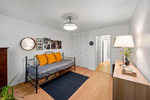 Newer flooring in this BR and good closet space here, and 2 more between the BR and Bath