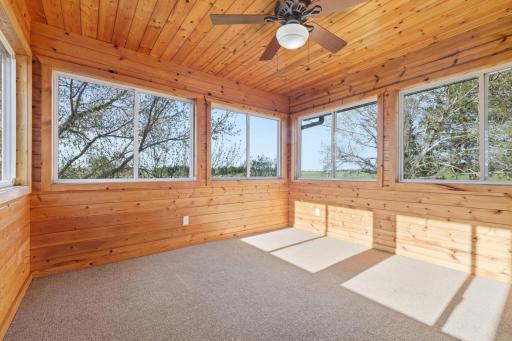 Three season porch with panoramic views