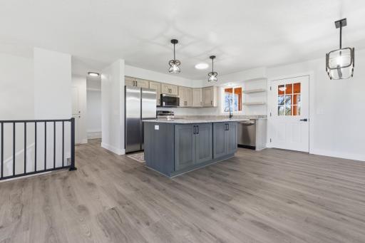 Custom cabinets, granite countertops, new stainless appliances