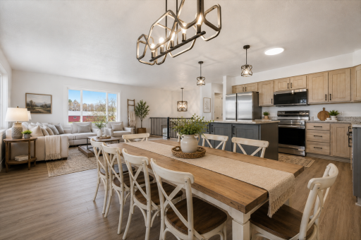 AI generated staged dining area