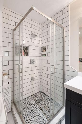 Separate tub and shower