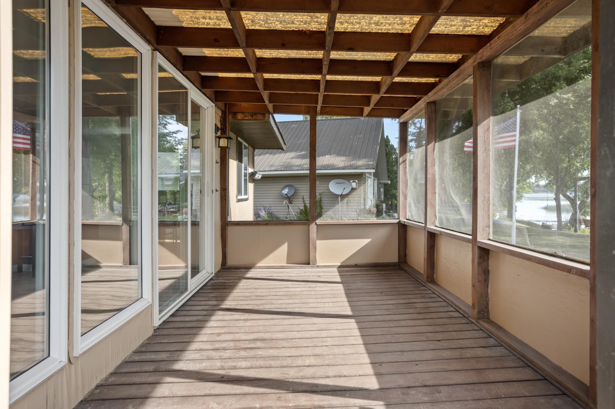 Screened in back porch