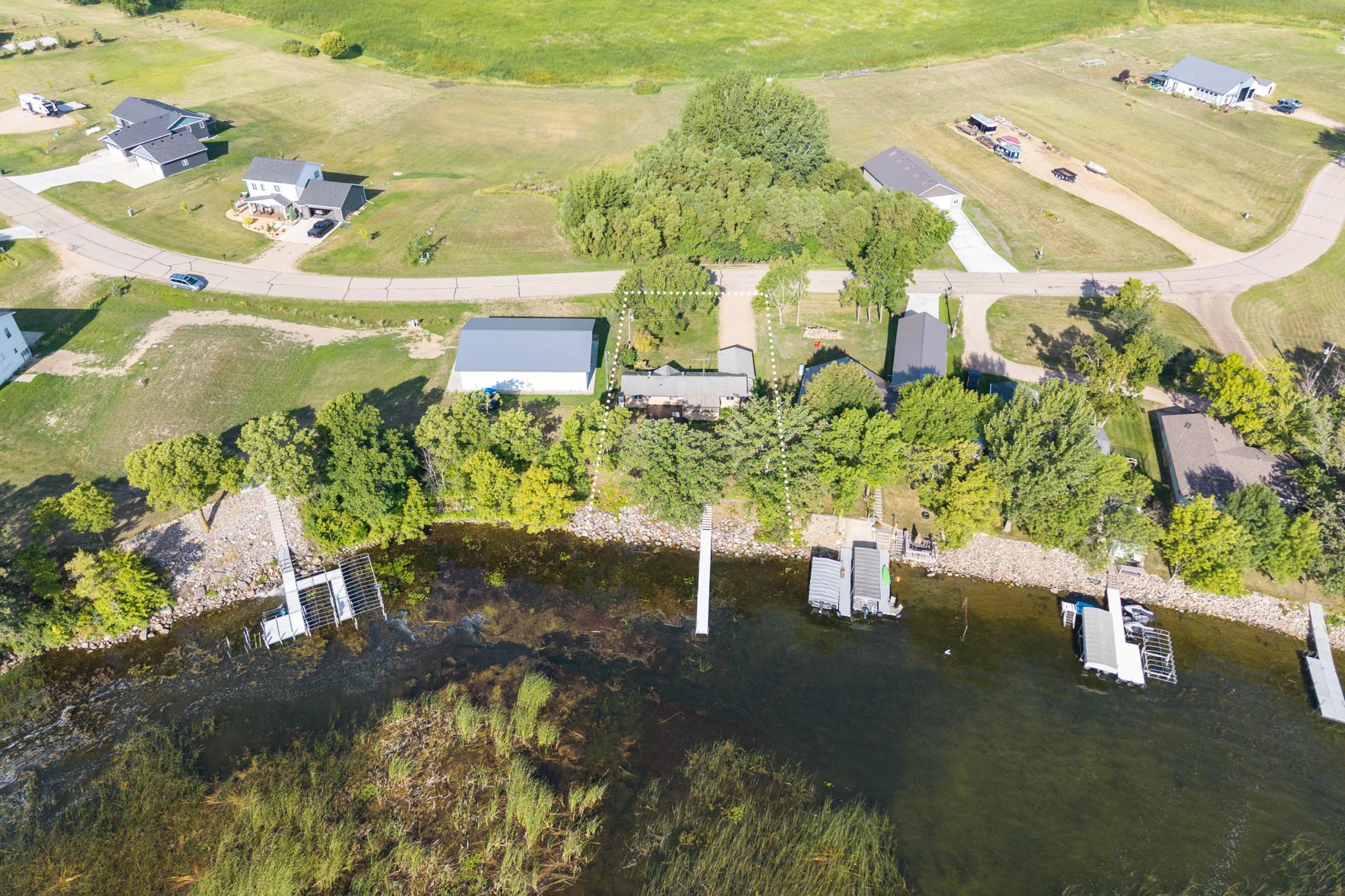 Drone view facing west