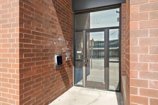 Front entry to building.