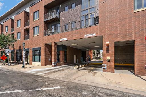 Entry to the building and underground parking