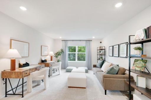 Huge upstairs loft area is a perfect second hangout space!