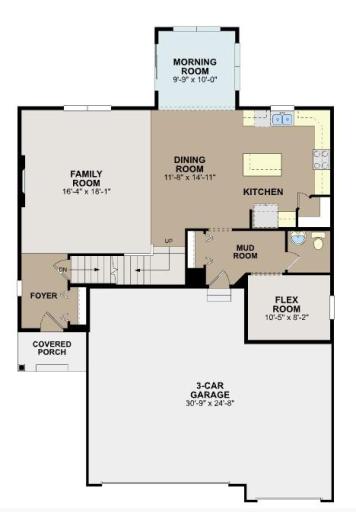 Richmond Floorplan with morning room! Sliding door in the morning room will lead to a future deck.